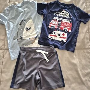 Kids Graphic T-Shirts and Shorts Set